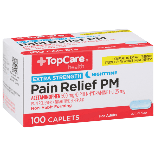 Topcare Extra Strength Pain Relief Pm Caplets