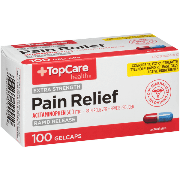 Topcare Extra Strength Pain Relief Gelcaps