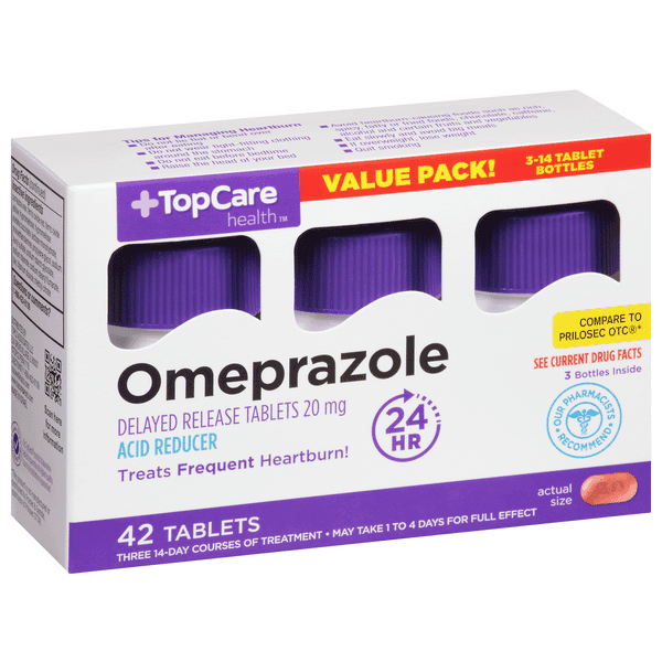Topcare Omeprazole Tablets 3-14 Day Course