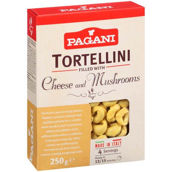 Pagani Tortellini With Cheese And Mushrooms