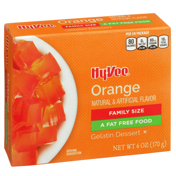 Hy-Vee Orange Gelatin Family Size