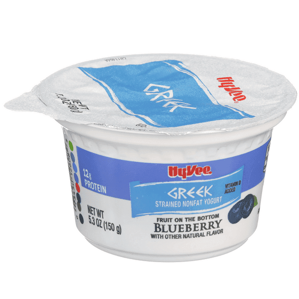 Hy-Vee Nonfat Blueberry Fruit On The Bottom Greek Yogurt