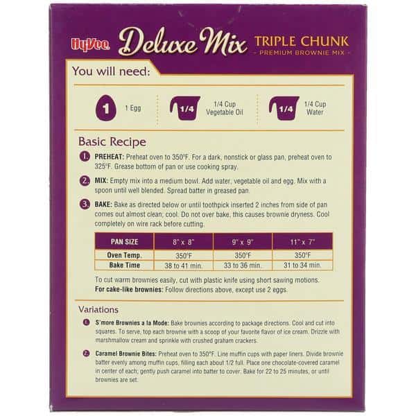 Hy-Vee Deluxe Mix Triple Chunk Brownie Mix