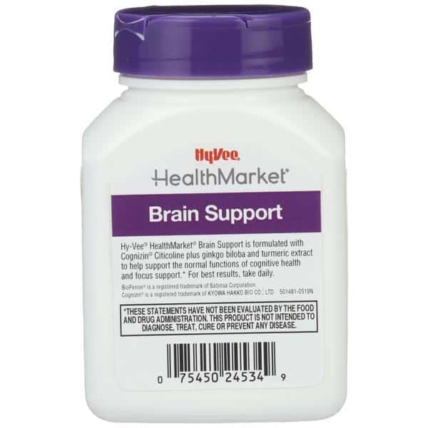 Hy-Vee Health Market Brain Support With Cognizin + Ginko Biloba & Turmeric Extract