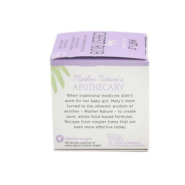 Matys All Natural Baby Chest Rub With Eucalyptus, Lavender & Chamomile