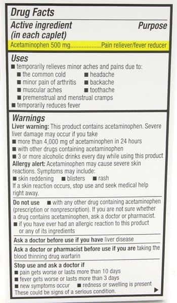 Topcare Extra Strength Pain Relief Acetaminophen Caplets