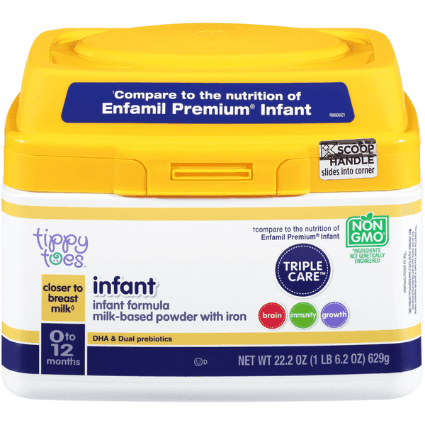 Tippy Toes 1 Infant Formula With Iron Milk-Based Powder 0-12M