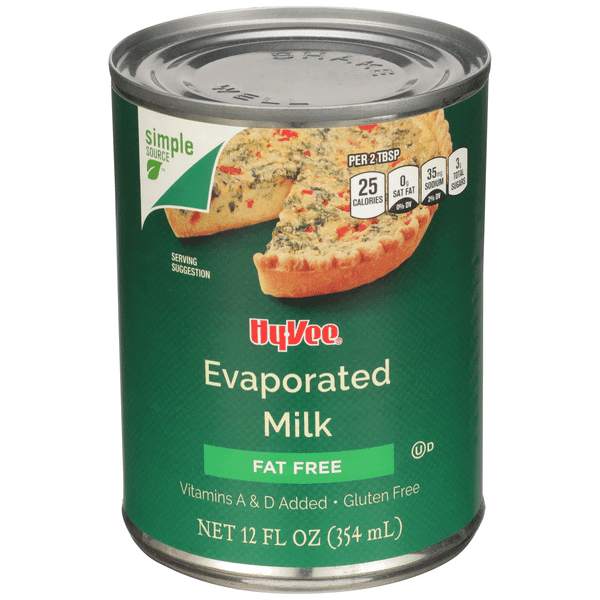 Hy-Vee Fat Free Evaporated Milk