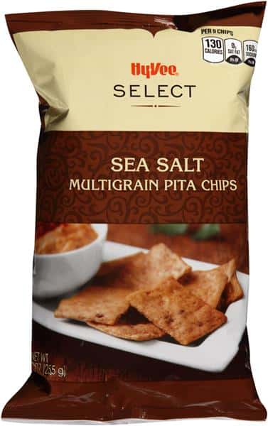 Hy-Vee Select Sea Salt Multigrain Pita Chips