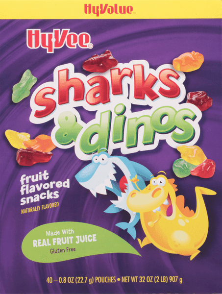 Hy-Vee Fruit Flavored Snacks, Sharks & Dinos 40
