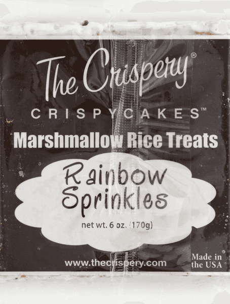 The Crispery Crispycakes Marshmallow Rice Treats Rainbow Sprinkles