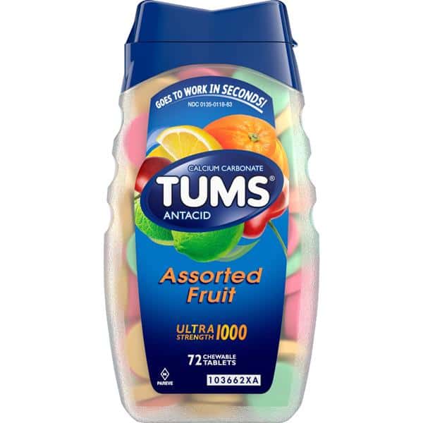 Tums Ultra Strength 1000 Assorted Fruit Chewable