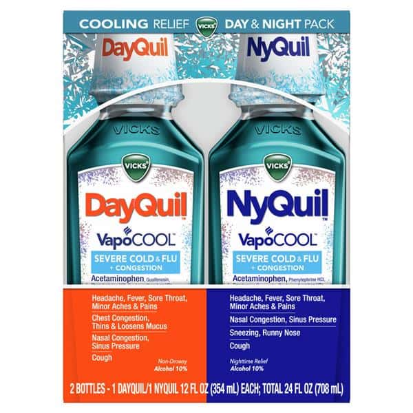 Dayquil Severe+ & Nyquil Severe+ With Vicks Vapocool Cold & Flu 2