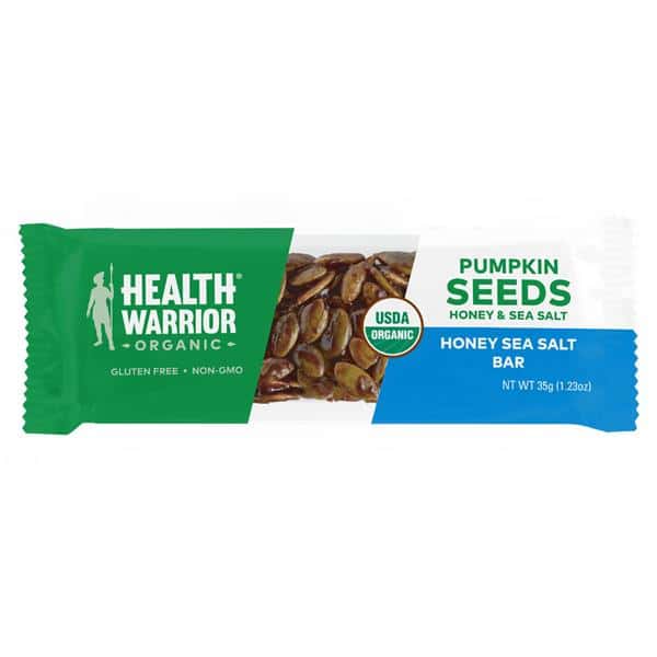 Health Warrior Organic Pumpkin Seeds Honey Sea Salt Bar