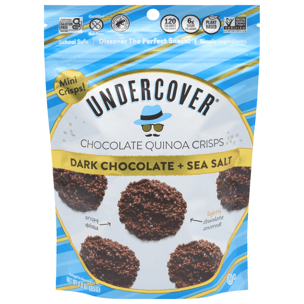 Undercover Chocolate Quinoa Crisps Dark Chocolate + Sea Salt