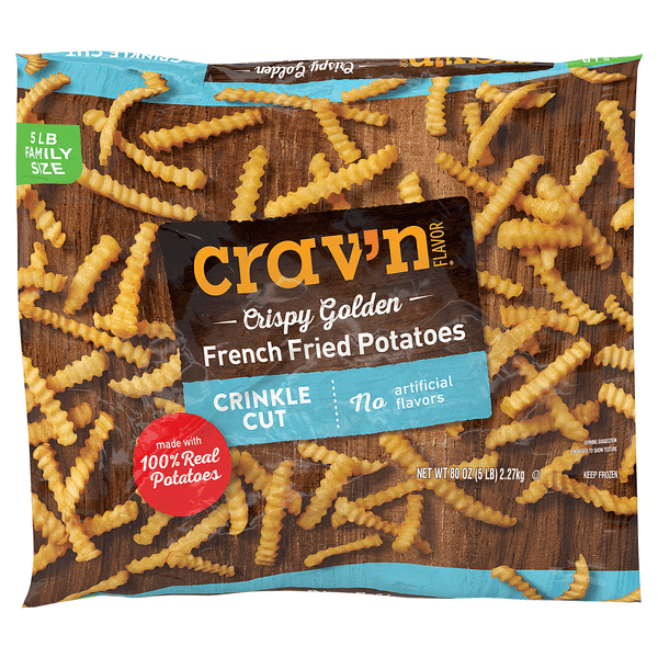 Crav'N Flavor Crispy Golden French Fried Potatoes Crinkle Cut