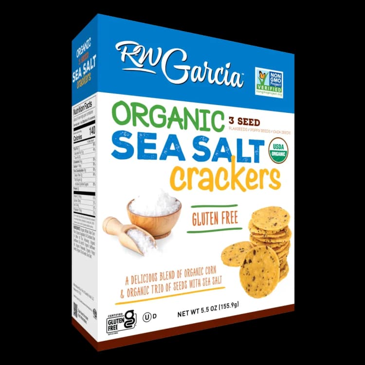 Rw Garcia Organic 3 Seed Sea Salt Crackers