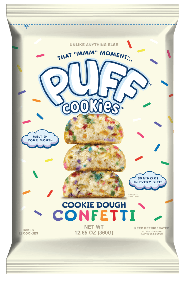 Puff Cookies Cookie Dough Confetti