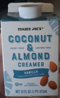 Trader Joe'S Coconut Dairy Free & Lactose Free Almond Creamer Vanilla