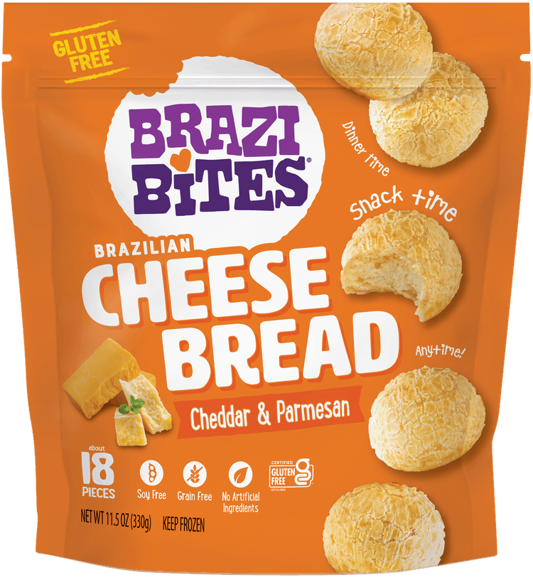 Brazi Bites Gluten-free Cheese Bread, Cheddar & Parmesan