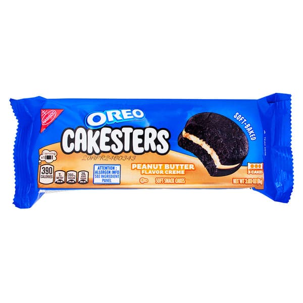 Oreo Cakesters Soft Snack Cakes Peanut Butter Flavor Creme