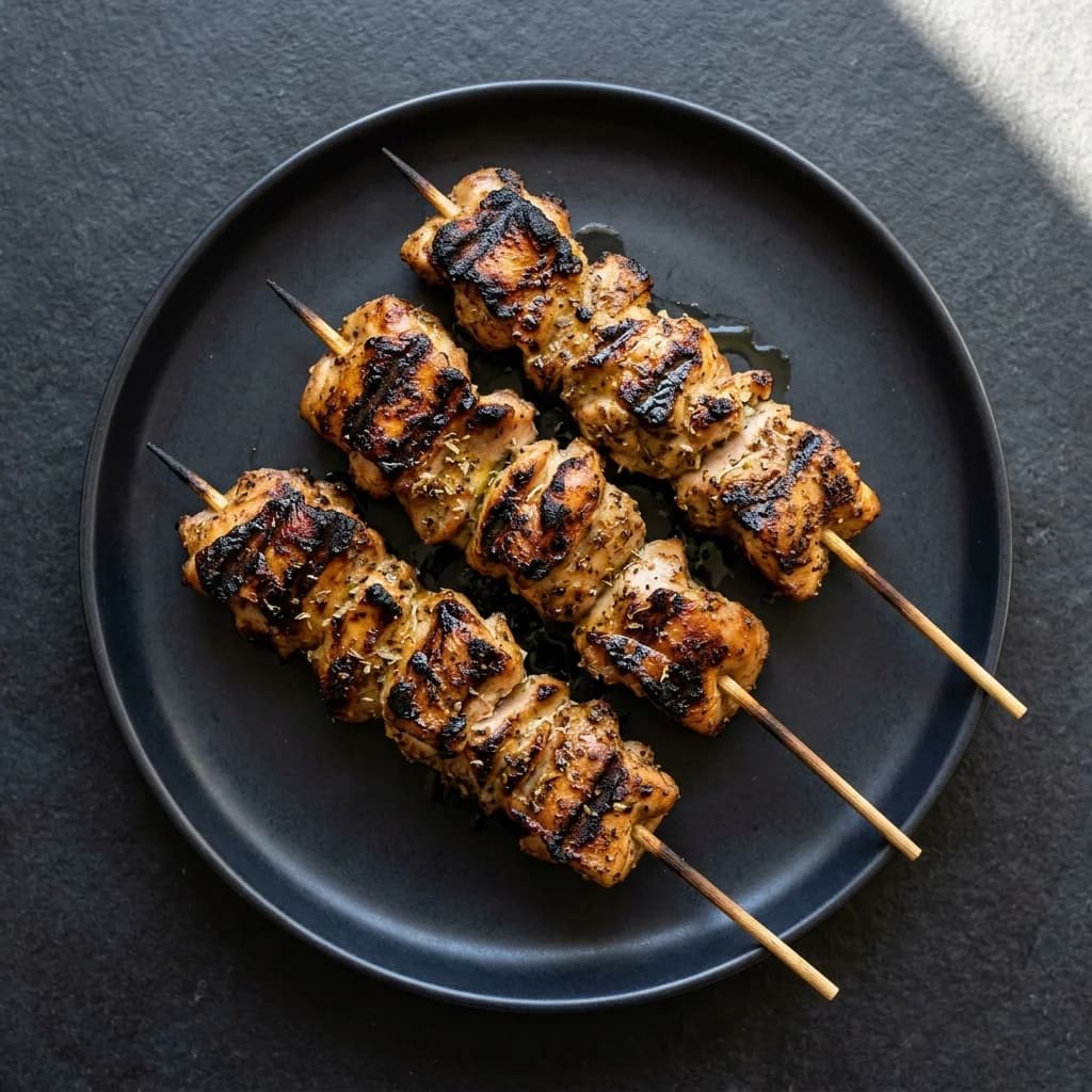 Gluten Free Greek Chicken Souvlaki Skewers