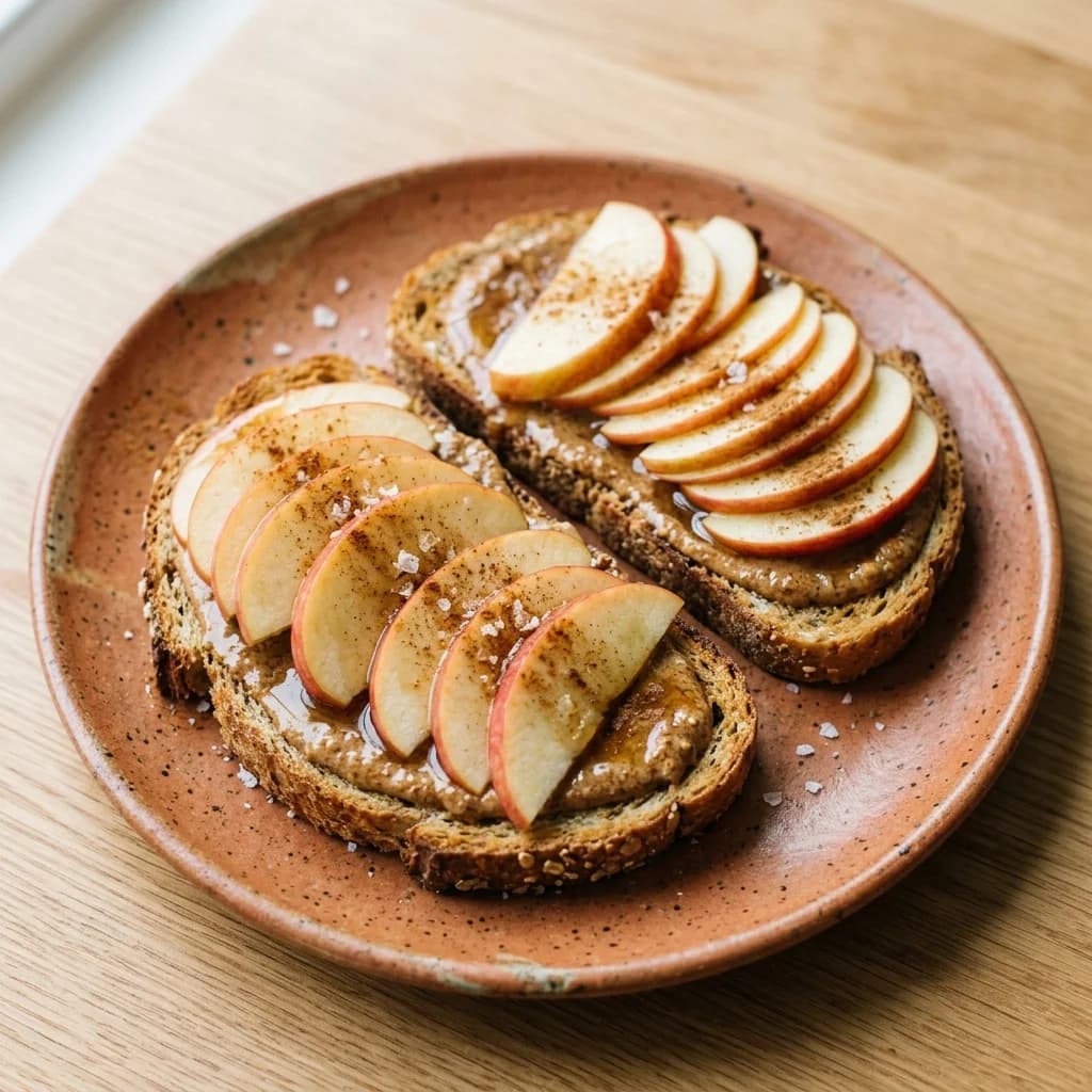 Vegan Almond Butter Apple Toast