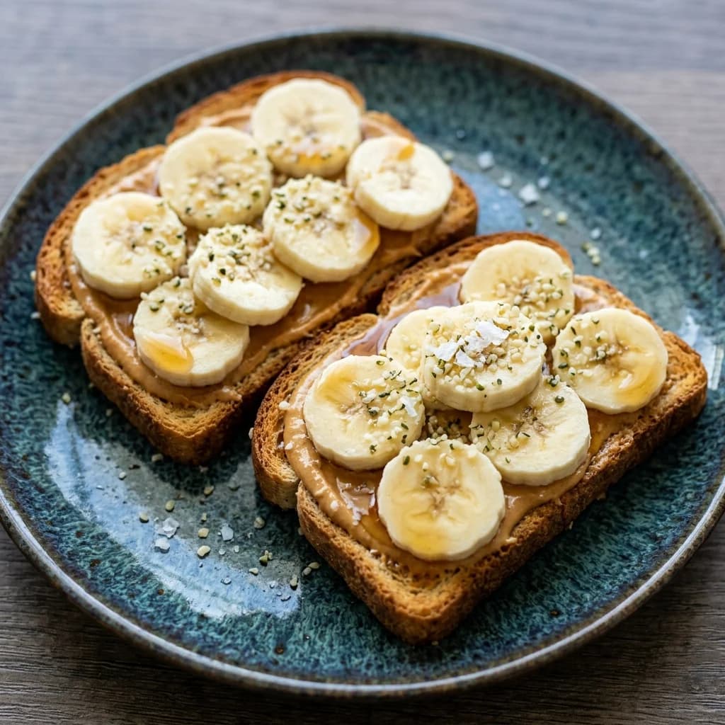 Vegan Peanut Butter Banana Toast