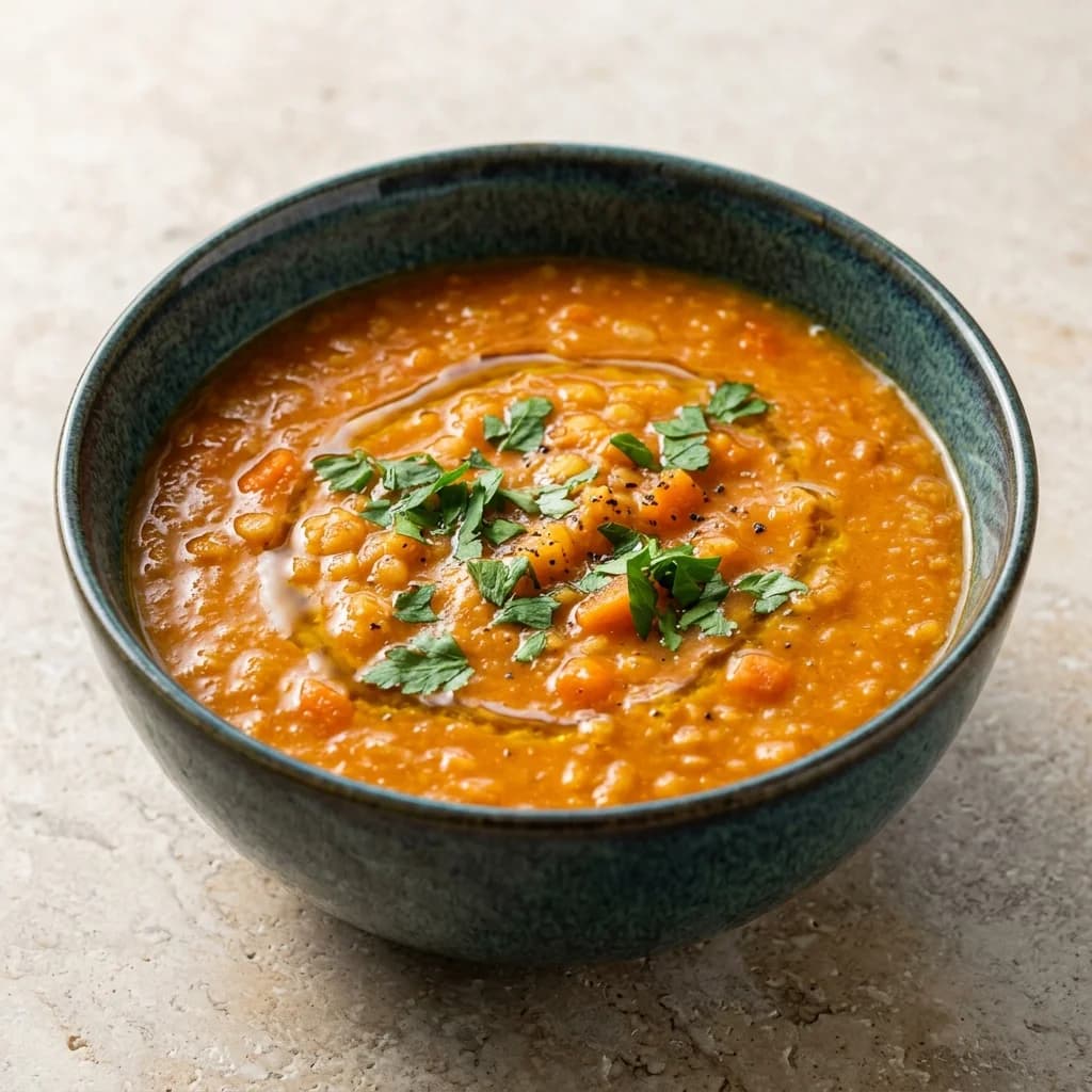 Vegan Lebanese Red Lentil Soup