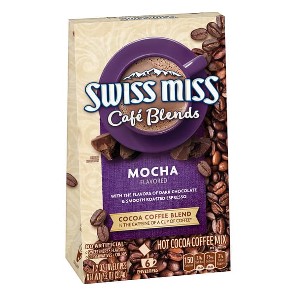 Swiss Miss Cafe Blends Hot Cocoa Coffee Mix Mocha Flavored