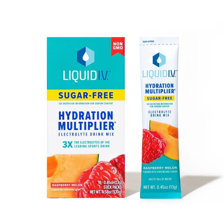 Liquid I.V. Hydration Multiplier Raspberry Melon Flavored Electrolyte Drink Mix