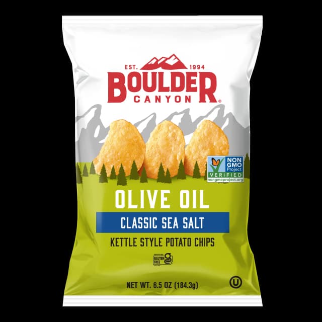 Is it Peanut Free? Boulder Canyon Kettle Cooked Potato Chips, Olive Oil, Classic Sea Salt