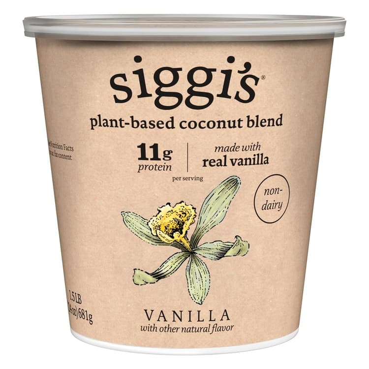 Siggi'S Plant-Based Coconut Blend Yogurt, Vanilla Flavor