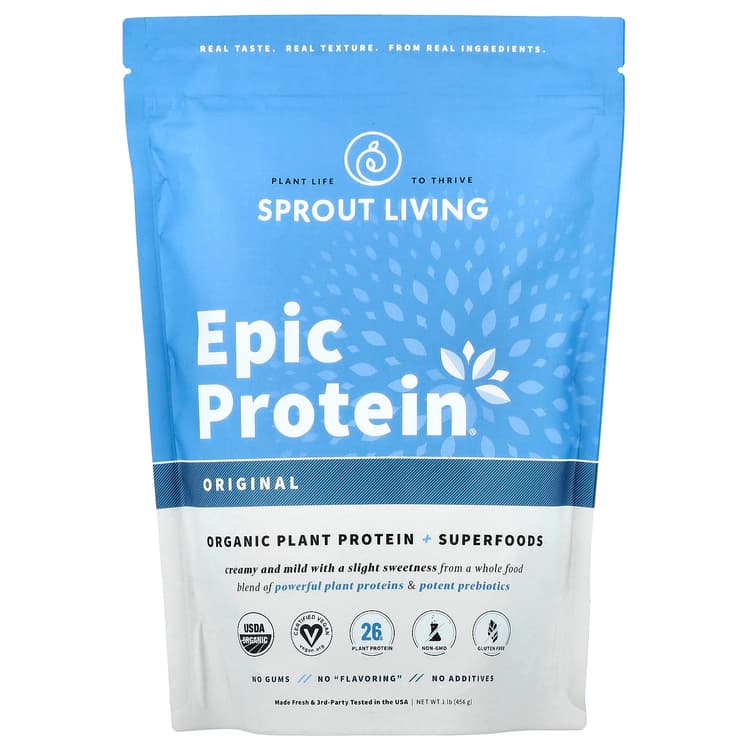 Sprout Living Epic Protein - Organic Plant Protein And Superfoods Original