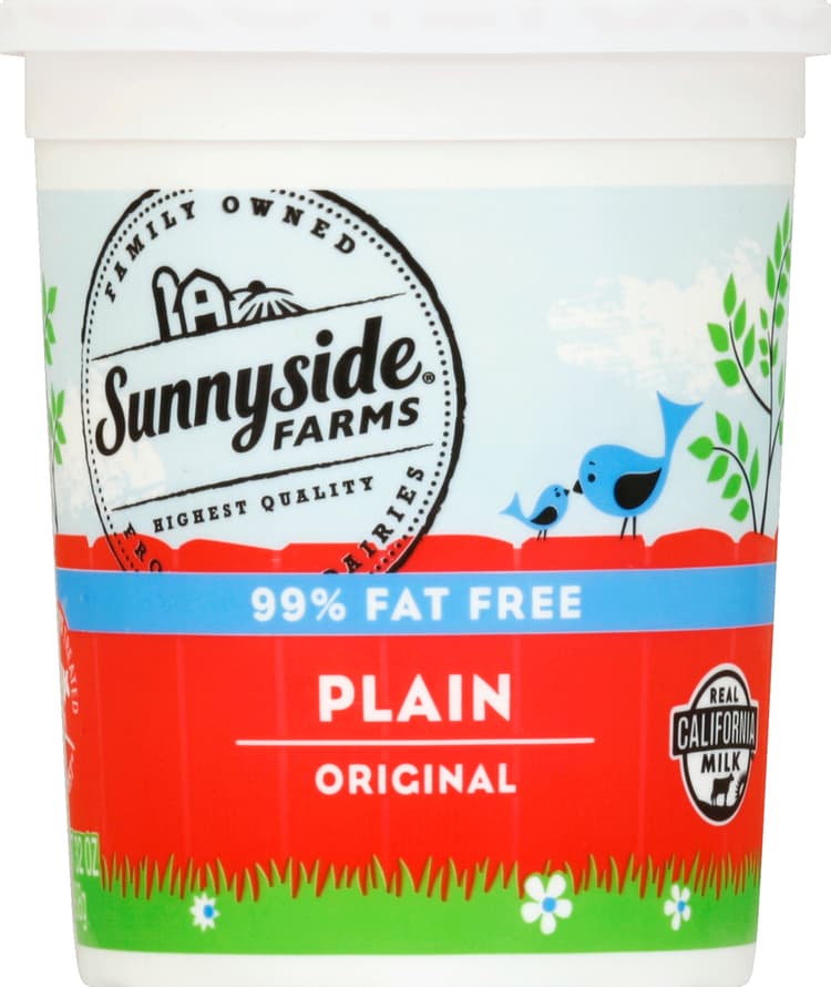 Sunnyside Farms Yogurt, Low Fat, Original, Plain
