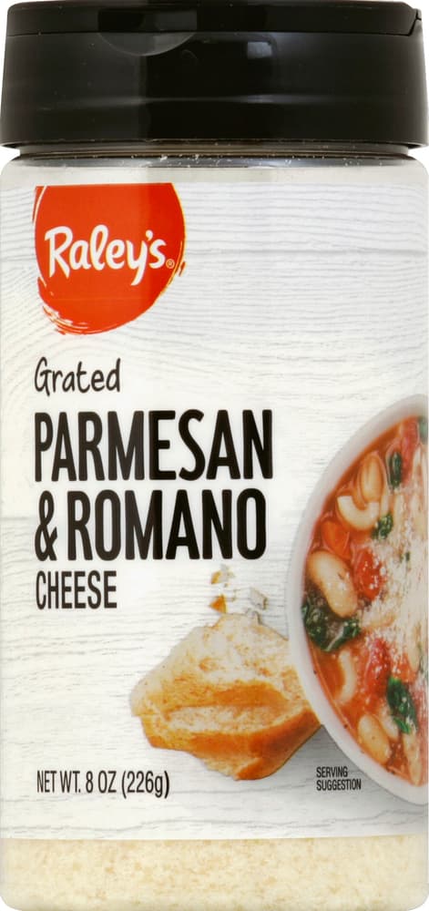 Raley'S Cheese, Grated, Parmesan & Romano
