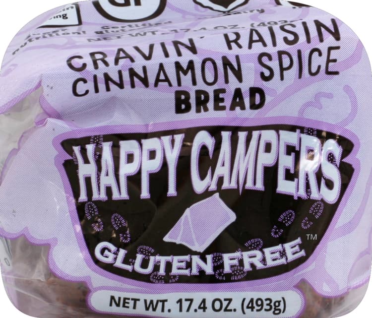Happy Campers Gluten Free Bread, Cravin Raisin Cinnamon Spice