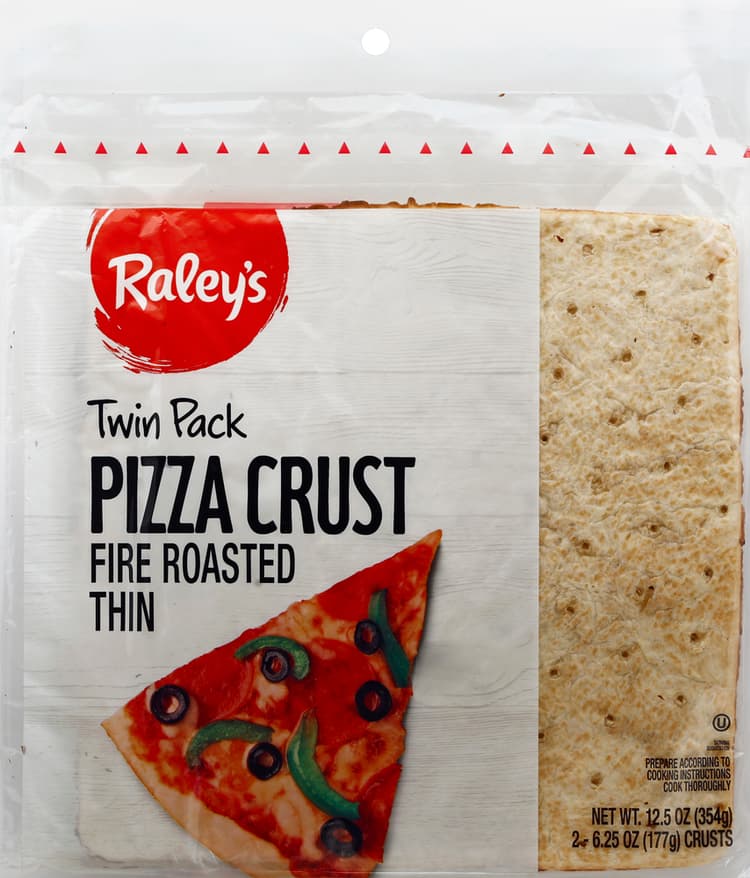 Raley'S Pizza Crust, Fire Roasted Thin, Twin