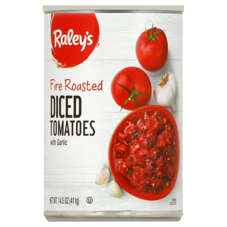 Raley'S Fire Roasted Diced Tomatoes With Garlic