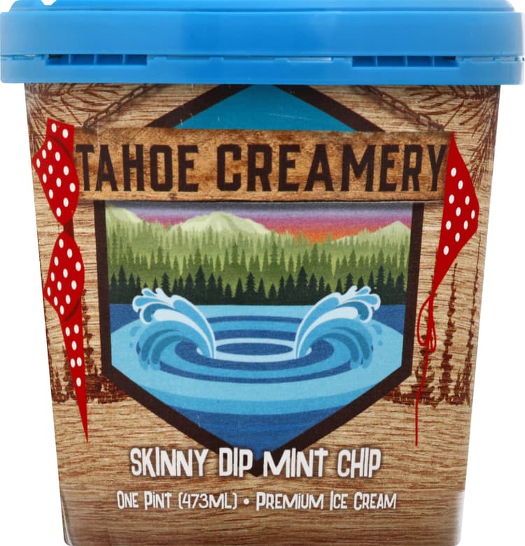 Tahoe Creamery Ice Cream, Skinny Dip Mint Chip