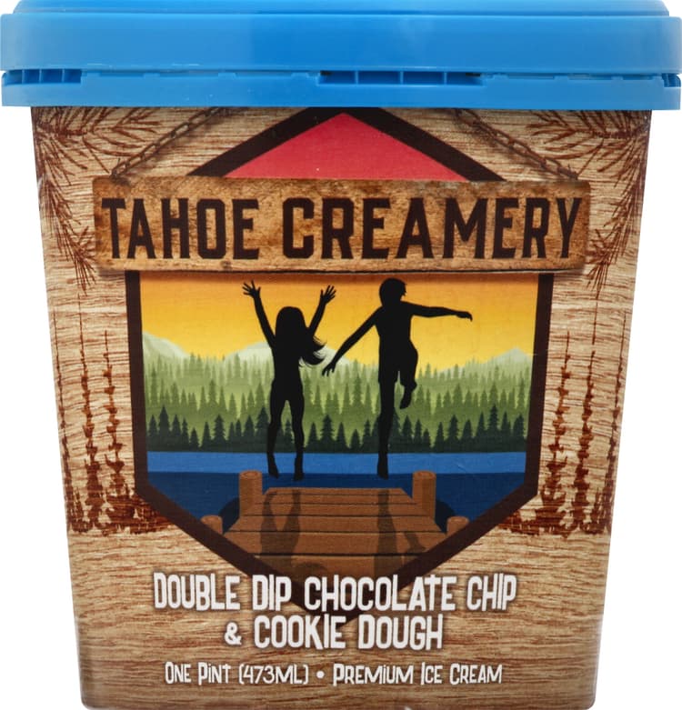 Tahoe Creamery Ice Cream, Double Dip Chocolate Chip & Cookie Dough