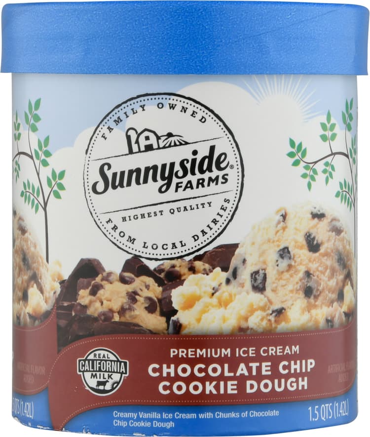 Sunnyside Farms Ice Cream, Chocolate Chip Cookie Dough