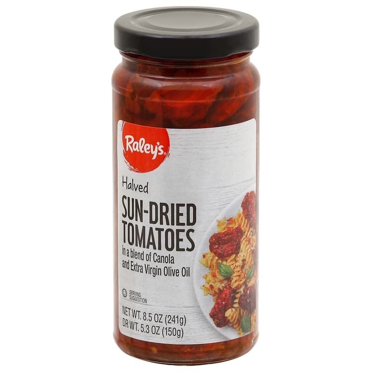 Raley'S Halved Sun-Dried Tomatoes In Canola And Extra Virgin Olive Oil