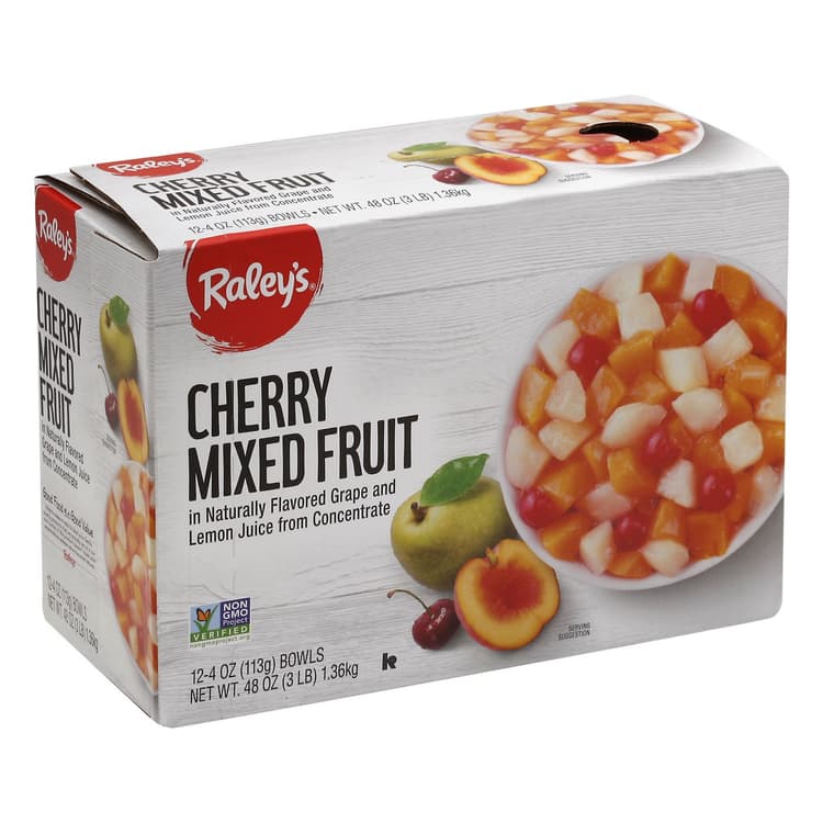 Raley'S Cherry Mixed Fruit In Grape And Lemon Juice