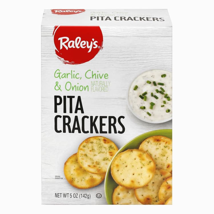 Raley'S Garlic, Chive & Onion Pita Crackers