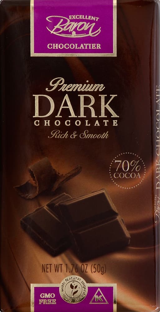 Excellent Baron Dark Chocolate, Premium, 70% Cocoa