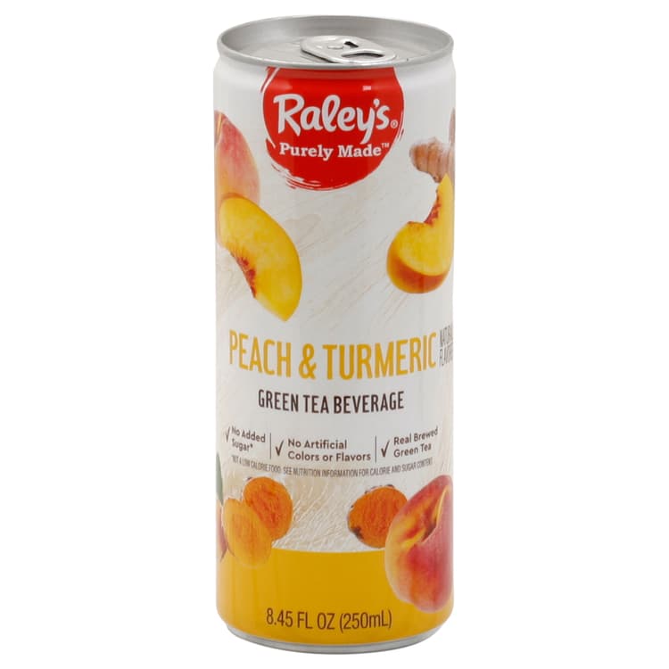 Raley'S Green Tea Beverage, Peach & Turmeric