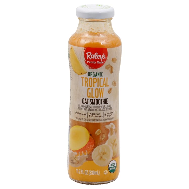 Raley'S Oat Smoothie, Organic, Tropical Glow
