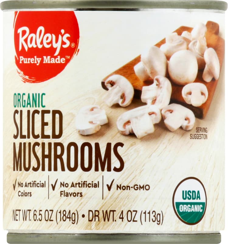 Raley'S Purely Made Organic Sliced Mushrooms