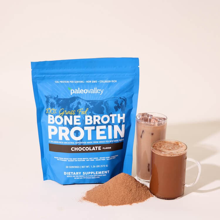 Paleovalley 100% Grass Fed Bone Broth Protein Chocolate